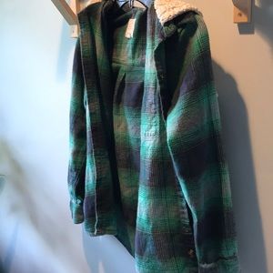 American eagle vintage plaid button down jacket